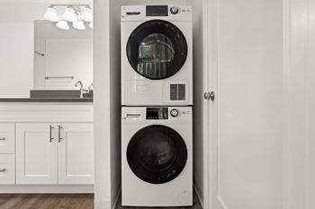 Washer and Dryer at Woodland Trio Apartments, North Hollywood, California